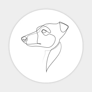 Whippet - one line drawing Magnet